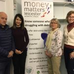 Liz meets volunteers at Money Matters