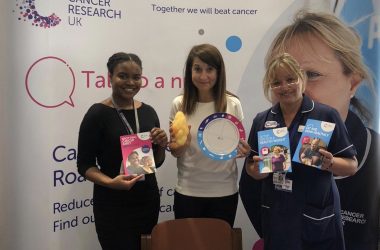 Liz with Cancer Research Staff