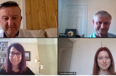 Image of an online meeting between Liz Kendall and members of the Foxes Trust