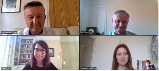 Image of an online meeting between Liz Kendall and members of the Foxes Trust