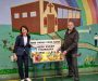 Liz helps to secure vital donation for New Parks Foodbank from Leicester City Football Club